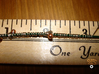 wrap wire around second bead